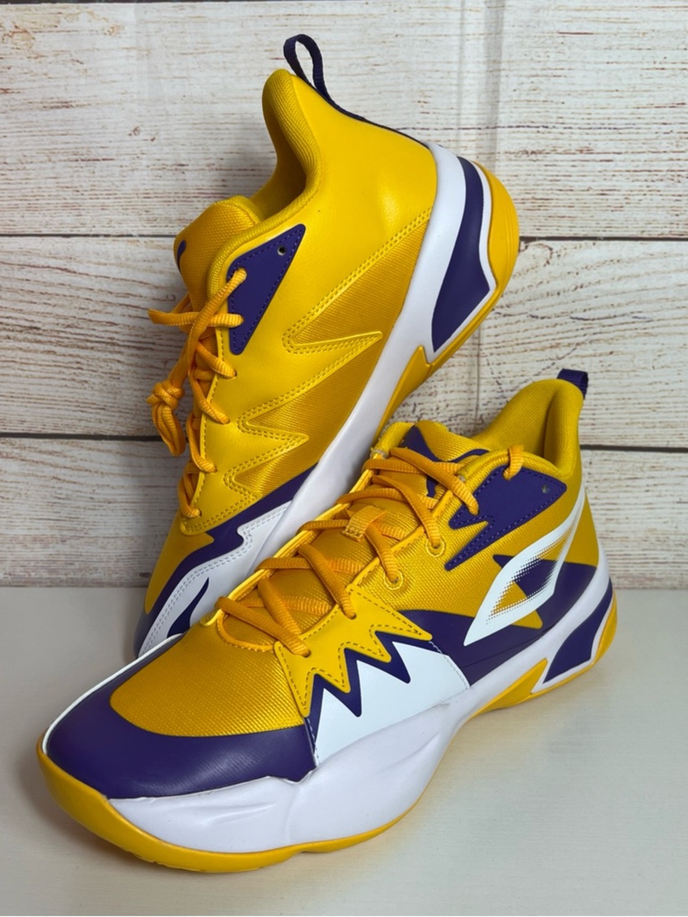 Puma Yellow & Purple Men's Basketball Sneakers - Picture 7 of 10